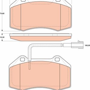Placute frana -> ALFA ROMEO MITO (955_) 1.4 MultiAir (955AXN1B) benzina 170 cai -> TRW GDB1812