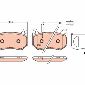 Placute frana -> ALFA ROMEO GIULIA (952_) 2.9 Quadrifoglio (952AAM24) benzina 510 cai -> TRW GDB2209