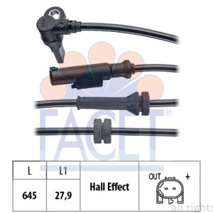 Senzor turatie roata -> ALFA ROMEO MITO (955_) 1.3 MultiJet (955AXT1A, 955AYA1A) diesel 80 cai -> FACET 21.0086