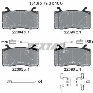 Placute frana -> ALFA ROMEO GIULIA (952_) 2.2 D (952AGA250, 952AGM250, 952ASM2, 952ASA2) diesel 136 cai -> TEXTAR 2209401