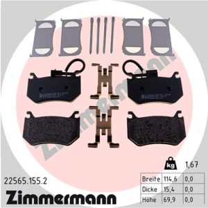 Placute frana -> ALFA ROMEO STELVIO (949_) 2.9 Q4 (949.AXG2A, 949.AXH2A, 949.AXS2A) benzina 510 cai -> ZIMMERMANN 22565.155.2