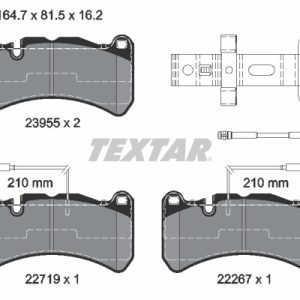 Placute frana -> ALFA ROMEO STELVIO (949_) 2.9 Q4 (949.AXG2A, 949.AXH2A, 949.AXS2A) benzina 510 cai -> TEXTAR 2395503