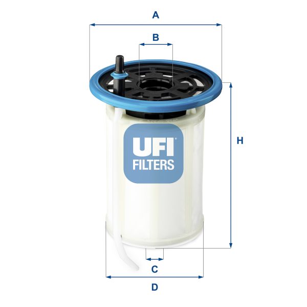 Filtru combustibil -> ALFA ROMEO STELVIO (949_) 2.2 D (949.AXD1A) diesel 150 cai -> UFI 26.H2O.00