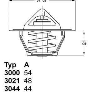 Termostat lichid racire -> ALFA ROMEO GIULIA (105_) 1300 TI (105,39) benzina 84 cai -> WAHLER 3000.83