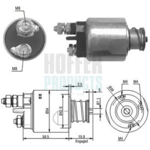 Solenoid electromotor -> ALFA ROMEO MITO (955_) 1.3 MultiJet (955AXH1B, 955AXT1A) diesel 90 cai -> HOFFER 46020