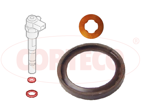 Set inele etansare injector -> ALFA ROMEO MITO (955_) 1.3 MultiJet (955AXT1A, 955AYA1A) diesel 80 cai -> CORTECO 49445016