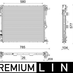 Radiator racire motor -> ALFA ROMEO STELVIO (949_) 2.9 Q4 (949.AXH2A) benzina 519 cai -> MAHLE ORIGINAL CR 2599 000P