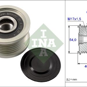 Fulie alternator -> ALFA ROMEO MITO (955_) 1.6 JTDM (955AXE1B) diesel 115 cai -> INA 535 0112 10