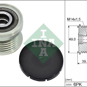 Fulie alternator -> ALFA ROMEO GIULIA (952_) 2.0 Q4 (952ACA45, 952ACA25) benzina 280 cai -> INA 535 0361 10
