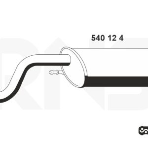 Toba esapament finala -> ALFA ROMEO MITO (955_) 1.4 (955AXB1B, 955.AXF1B) benzina 95 cai -> ERNST 540124