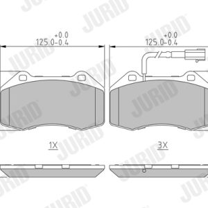 Placute frana -> ALFA ROMEO MITO (955_) 1.4 MultiAir (955AXN1B) benzina 170 cai -> JURID 573290J