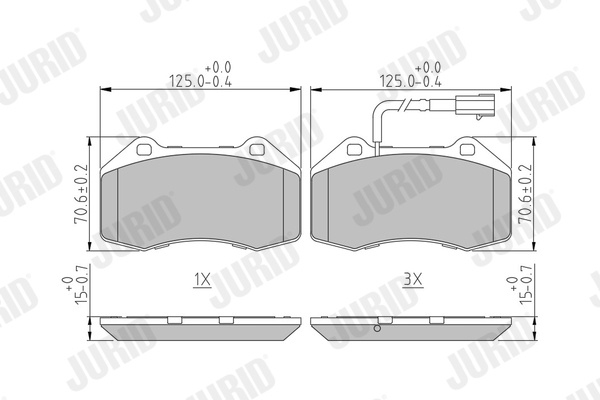 Placute frana -> ALFA ROMEO MITO (955_) 1.4 MultiAir (955AXN1B) benzina 170 cai -> JURID 573290J