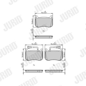 Placute frana -> ALFA ROMEO GIULIA (952_) 2.2 D (952AGA250, 952AGM250, 952ASM2, 952ASA2) diesel 136 cai -> JURID 573665J