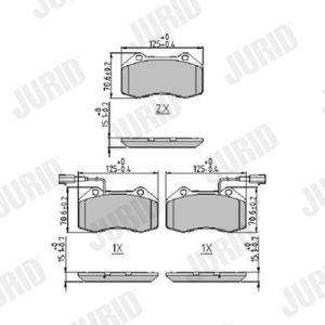 Placute frana -> ALFA ROMEO MITO (955_) 1.4 MultiAir (955AXN1B) benzina 170 cai -> JURID 573957J