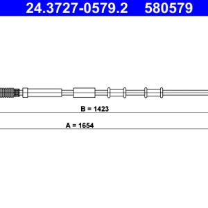 Cablu frana de parcare -> ALFA ROMEO MITO (955_) 1.3 MultiJet (955AXT1A, 955AYA1A) diesel 80 cai -> ATE 24.3727-0579.2