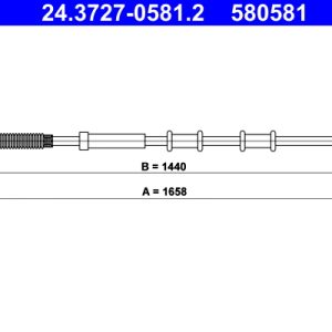 Cablu frana de parcare -> ALFA ROMEO MITO (955_) 1.3 MultiJet (955AXT1A, 955AYA1A) diesel 80 cai -> ATE 24.3727-0581.2