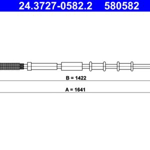 Cablu frana de parcare -> ALFA ROMEO MITO (955_) 1.3 MultiJet (955AXT1A, 955AYA1A) diesel 80 cai -> ATE 24.3727-0582.2