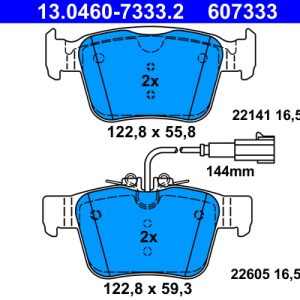 Placute frana -> ALFA ROMEO GIULIA (952_) 2.2 D (952AGA250, 952AGM250, 952ASM2, 952ASA2) diesel 136 cai -> ATE 13.0460-7333.2