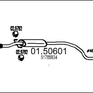 Toba esapamet intermediara -> ALFA ROMEO MITO (955_) 1.4 (955AXB1B, 955.AXF1B) benzina 95 cai -> MTS 01.50601
