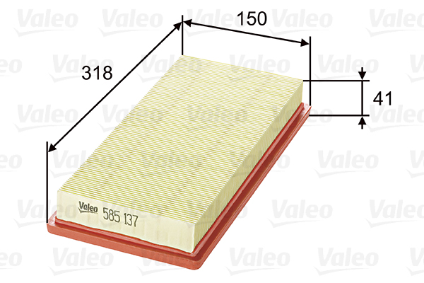 Filtru aer -> ALFA ROMEO MITO (955_) 1.4 (955AXB1B) benzina 78 cai -> VALEO 585137