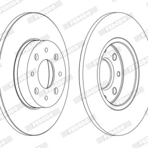Disc frana -> ALFA ROMEO MITO (955_) 1.3 MultiJet (955AXT1A, 955AYA1A) diesel 80 cai -> FERODO DDF1741C