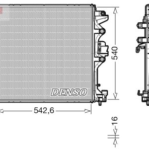 Radiator racire motor -> ALFA ROMEO GIULIA (952_) 2.2 D Q4 (952AFA45M) diesel 180 cai -> DENSO DRM01004
