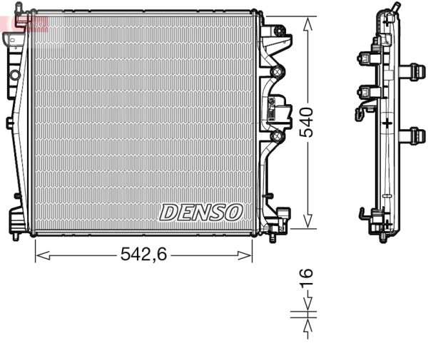 Radiator racire motor -> ALFA ROMEO GIULIA (952_) 2.2 D Q4 (952AFA45M) diesel 180 cai -> DENSO DRM01004