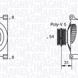 Alternator -> ALFA ROMEO MITO (955_) 1.4 (955AXB1B) benzina 78 cai -> MAGNETI MARELLI 063377426010