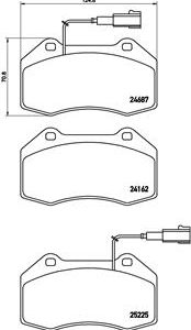 Placute frana -> ALFA ROMEO STELVIO (949_) 2.9 Q4 (949.AXG2A, 949.AXH2A, 949.AXS2A) benzina 510 cai -> BREMBO P 23 139