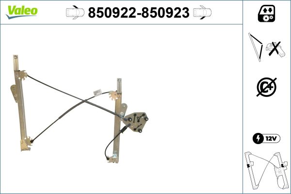Mecanism actionare geam -> ALFA ROMEO MITO (955_) 1.3 MultiJet (955AXT1A, 955AYA1A) diesel 80 cai -> VALEO 850922