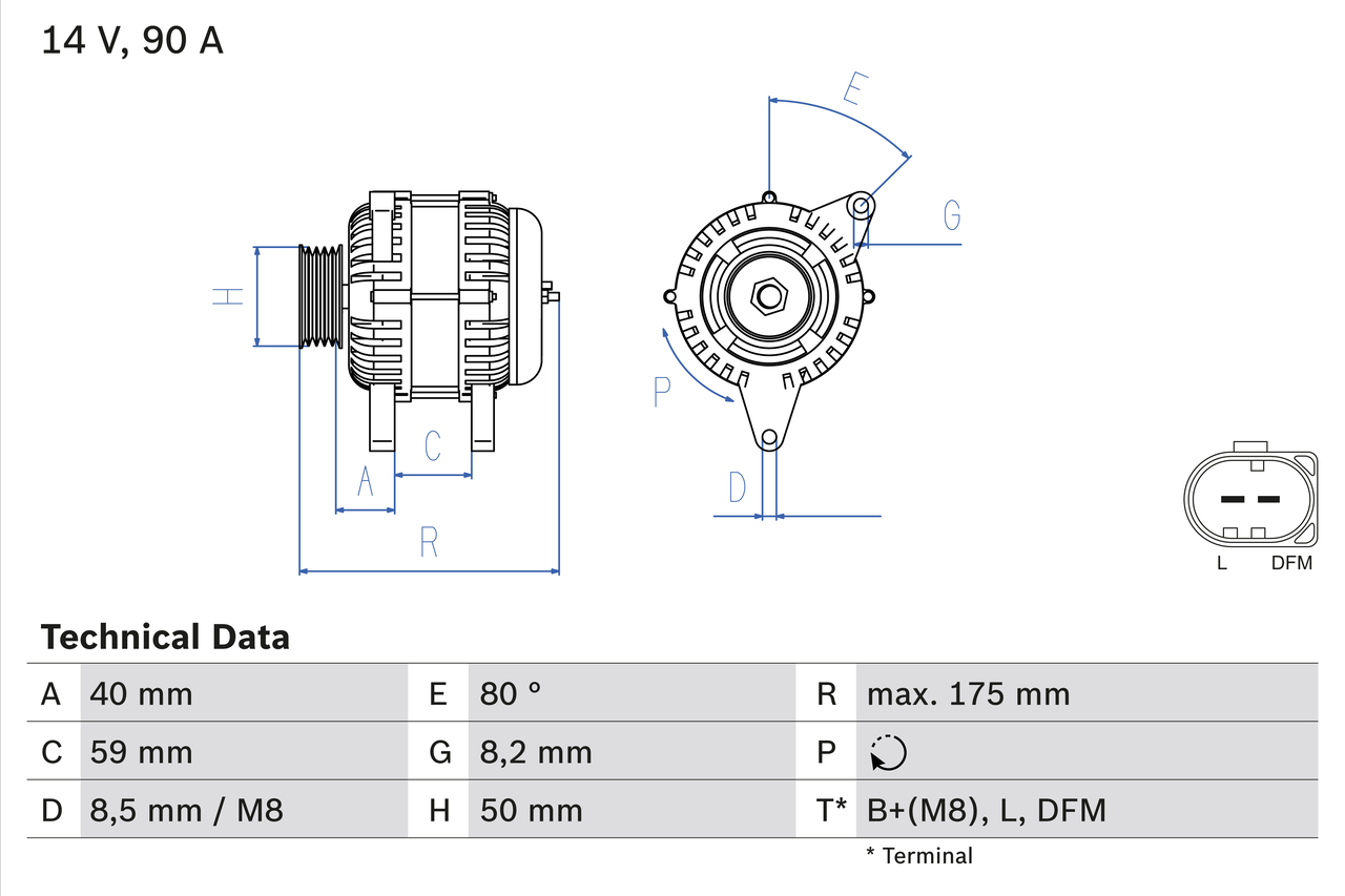 Alternator AUDI A4 B5 Avant (8D5) 2.5 TDI quattro diesel 150 cai BOSCH 0 986 041 310
