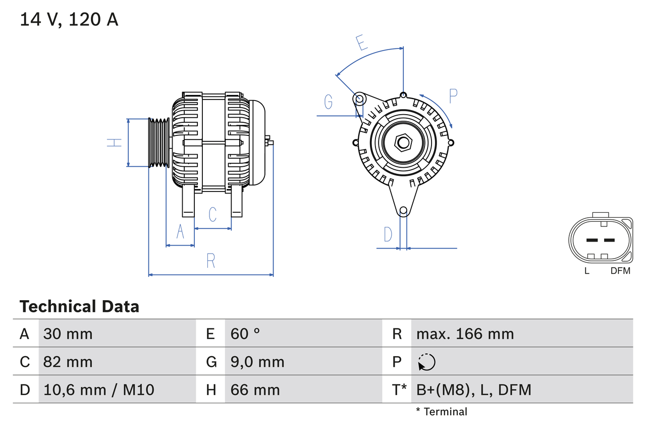 Alternator AUDI A4 B6 Cabriolet (8H7) 3.0 quattro benzina 220 cai BOSCH 0 986 044 330