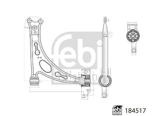 Brat suspensie roata AUDI A3 Sportback (8PA) 2.0 TFSI benzina 200 cai FEBI BILSTEIN 184517