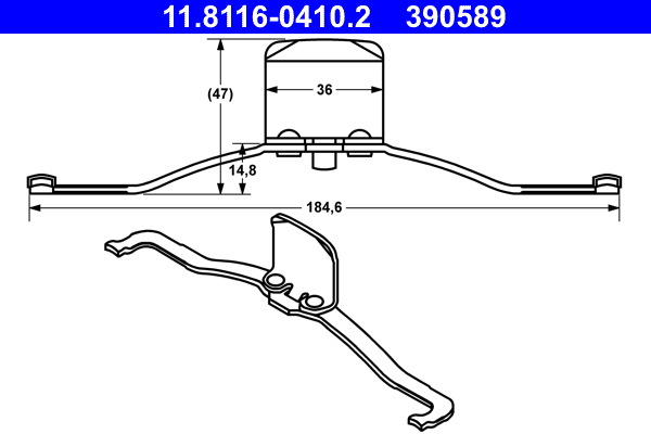 Arc etrier frana AUDI A4 B6 Avant (8E5) S4 quattro benzina 344 cai ATE 11.8116-0410.2