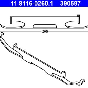 Arc etrier frana AUDI A4 B5 Avant (8D5) RS4 quattro benzina 380 cai ATE 11.8116-0260.1