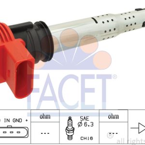 Bobina de inductie AUDI A4 B8 (8K2) S4 quattro benzina 333 cai FACET 9.6327