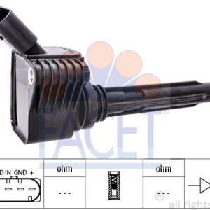 Bobina de inductie AUDI A3 Cabriolet (8V7, 8VE) 2.0 TFSI quattro benzina 220 cai FACET 9.6530