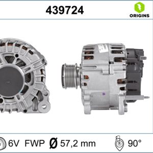 Alternator AUDI A3 Sportback (8PA) 2.0 TDI 16V quattro diesel 140 cai VALEO 439724