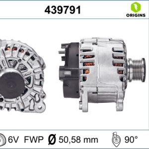 Alternator AUDI A1 Sportback (8XA, 8XF) 1.6 TDI diesel 115 cai VALEO 439791