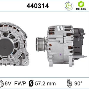 Alternator AUDI A1 Sportback (8XA, 8XF) 1.6 TDI diesel 105 cai VALEO 440314