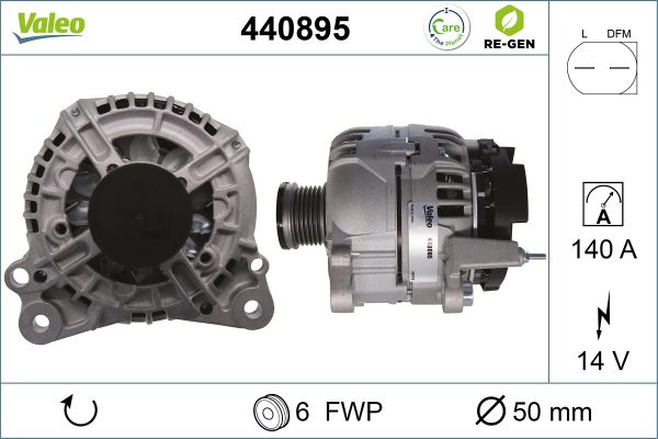 Alternator AUDI A3 (8P1) 1.2 TSI benzina 105 cai VALEO 440895