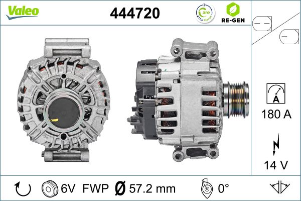 Alternator AUDI A3 Limousine (8VS, 8VM) 2.0 TFSI benzina 190 cai VALEO 444720