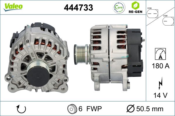 Alternator AUDI A4 B8 (8K2) 2.0 TDI quattro diesel 150 cai VALEO 444733