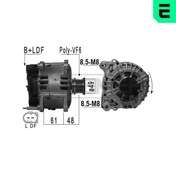 Alternator AUDI A3 (8P1) 3.2 V6 quattro benzina 250 cai ERA 209104A
