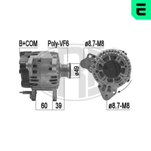 Alternator AUDI A3 (8P1) 1.2 TSI benzina 105 cai ERA 209218A