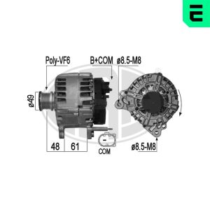 Alternator AUDI A1 Sportback (8XA, 8XF) 1.6 TDI diesel 115 cai ERA 209287A