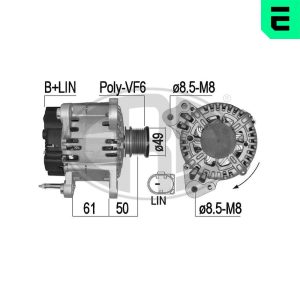 Alternator AUDI A1 Sportback (8XA, 8XF) 1.6 TDI diesel 115 cai ERA 209536A