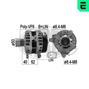 Alternator AUDI A3 (8V1, 8VK) 1.4 TSI benzina 150 cai ERA 209614A