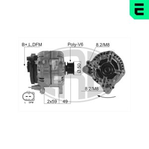 Alternator AUDI A3 (8L1) 1.8 benzina 125 cai ERA 210045A