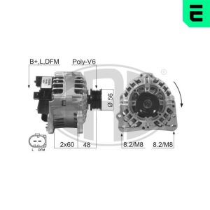 Alternator AUDI A3 (8P1) 1.6 E-Power Benzina/Etanol 102 cai ERA 210203A